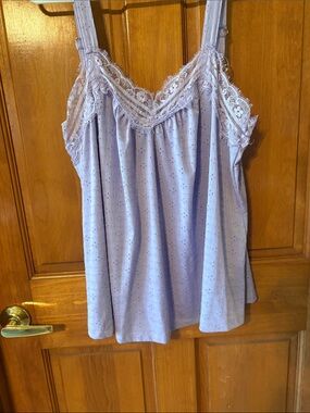 white birch Lavender Lace-Trim Camisole
